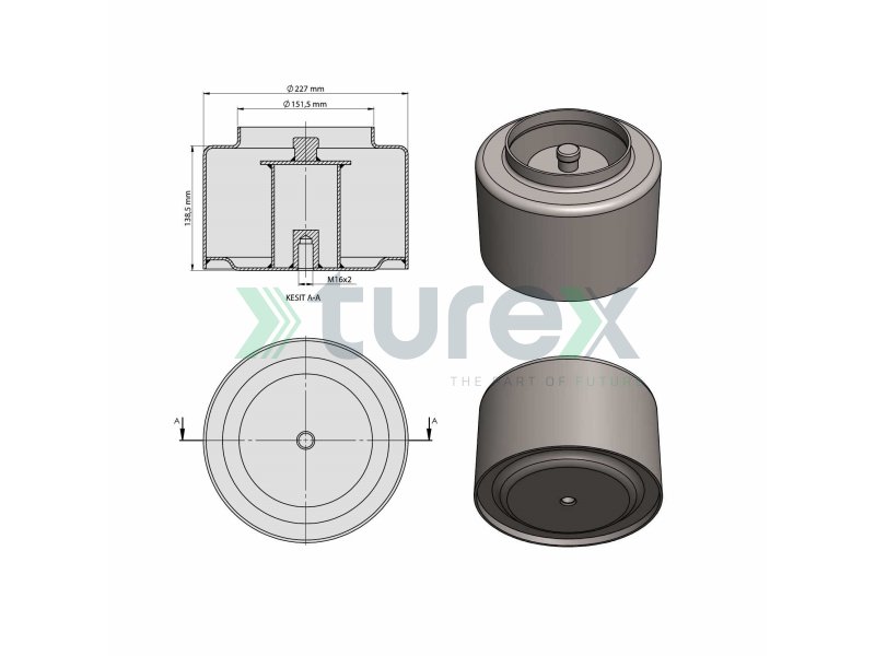 Daf Air Spring Lower Piston