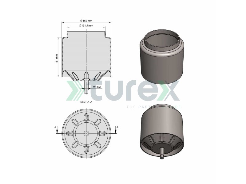 Volvo Air Spring Lower Piston