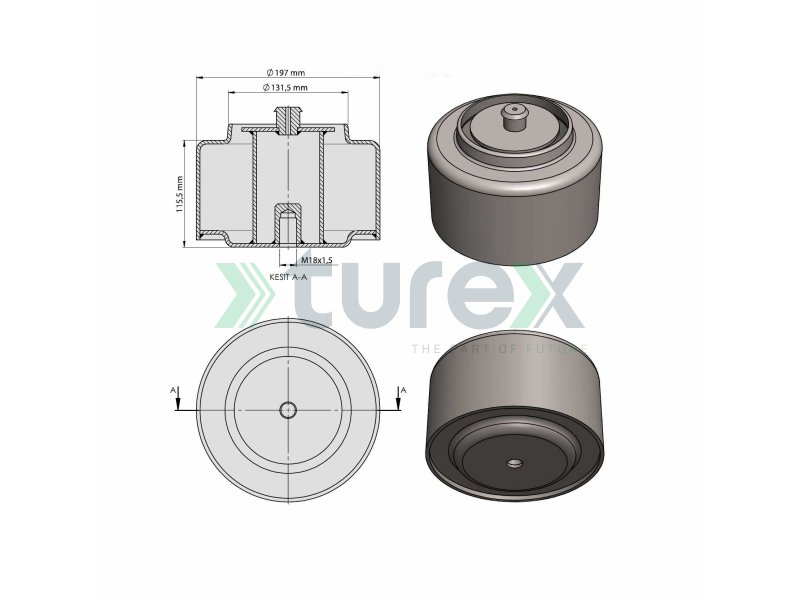 Volvo Air Spring Lower Piston