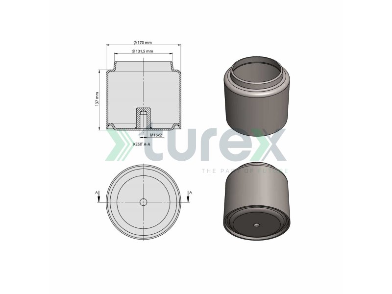Daf Air Spring Lower Piston