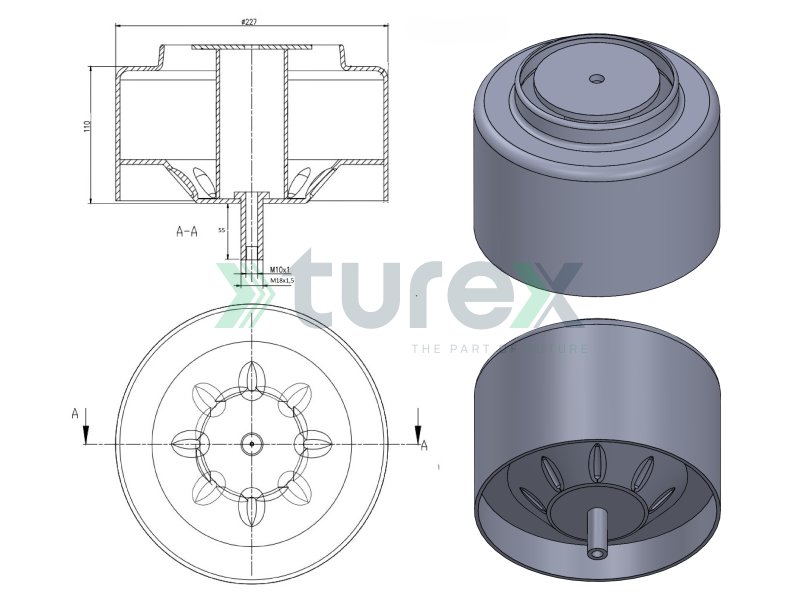Isuzu Front Air Spring Lower Piston