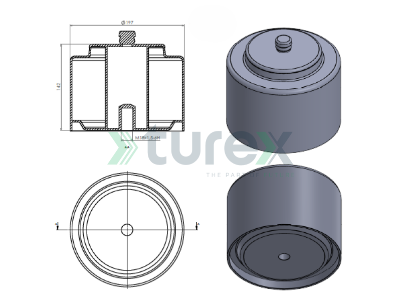 Air Spring Lower Piston