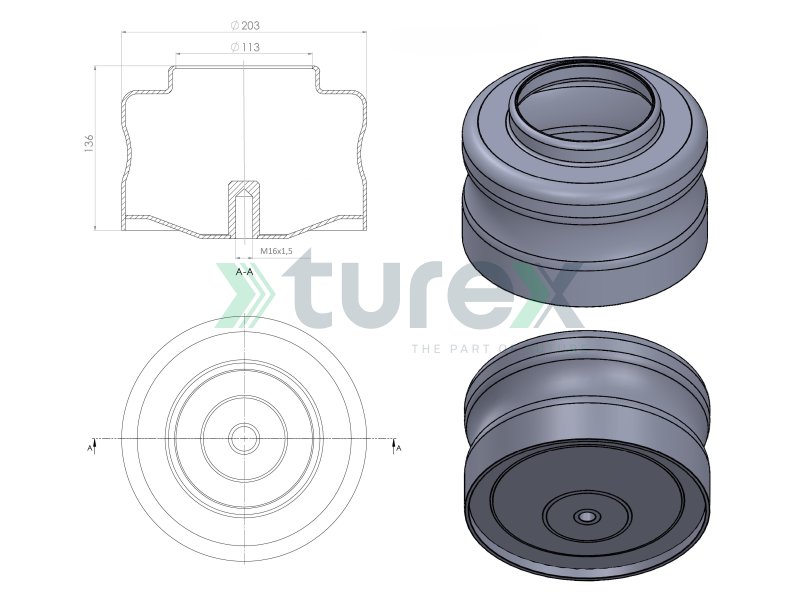 Tourismo Front Air Spring Piston