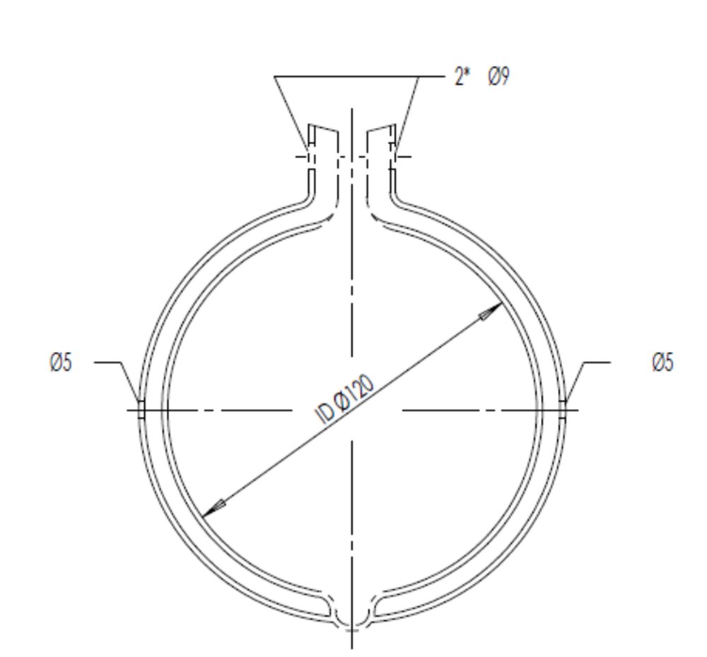 Exhaust V-Clamp (Ø=120, L=20 mm) Daf
