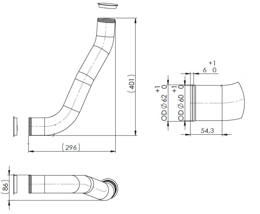 Retarder Cooling Pipe Man Tgs, Tgx, Tga