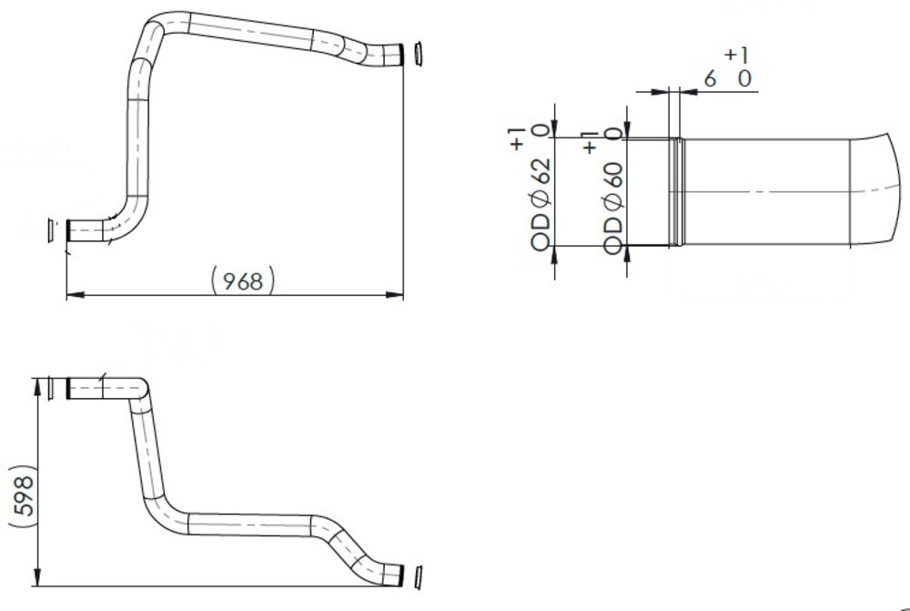 Retarder Cooling Pipe Man Tgs, Tgx, Tga