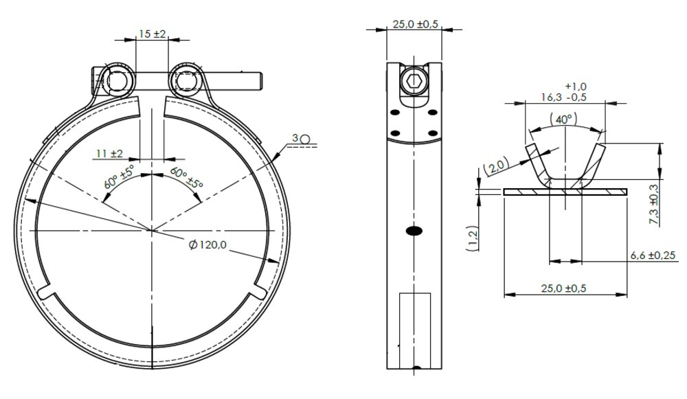 Turbo Throttle Clamp (Ø120 mm) Scania