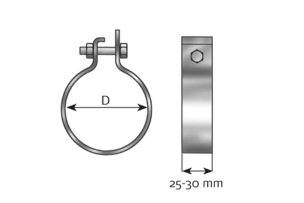 Exhaust Clamp (Ø=110.5 / L=30 Mm) Mercedes